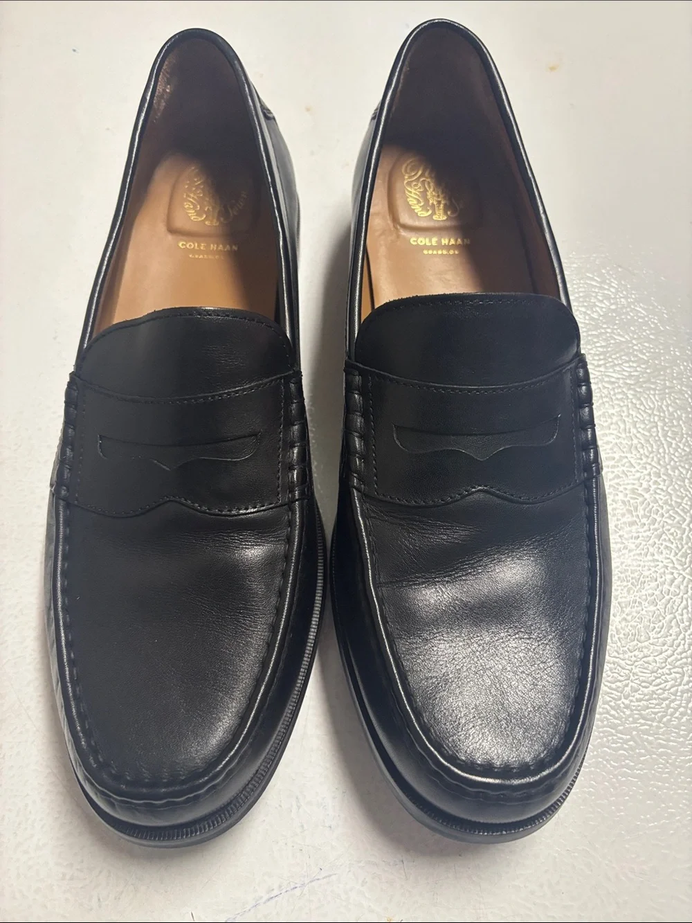 NWOT Cole Haan Black Leather Penny Loafers